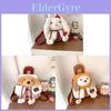 Cute Plush Dog Cartoon Backpack With Canvas Material And Drawstring Closure For Daily Use