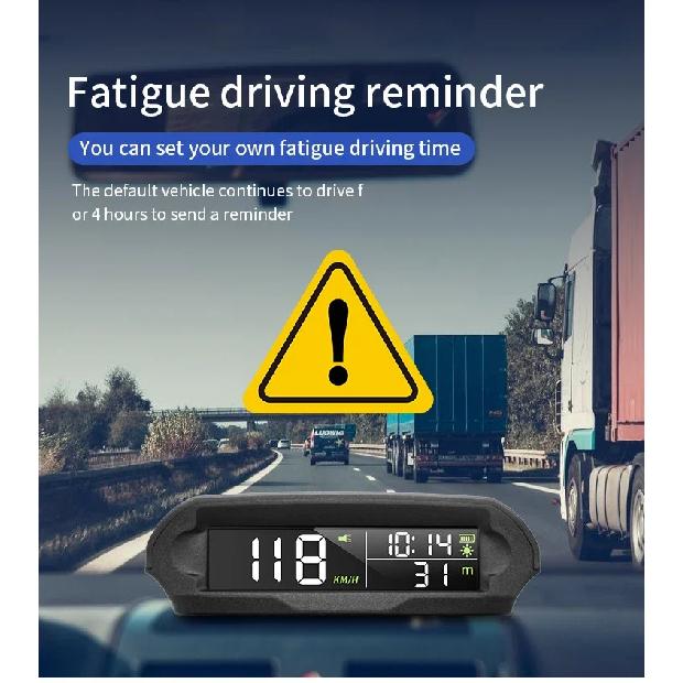 ELING Multi-function Display GPS Speedometer with Fatigue Driving Reminder Overspeed Alarm Time Altitude Solar Charging Boat RV