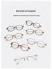 Ultra-Light Oval TR Frame Glasses with Titanium Temples, Suitable for Women's Nerdy Academic Style, Model Ti0046 (Lens Customizable)