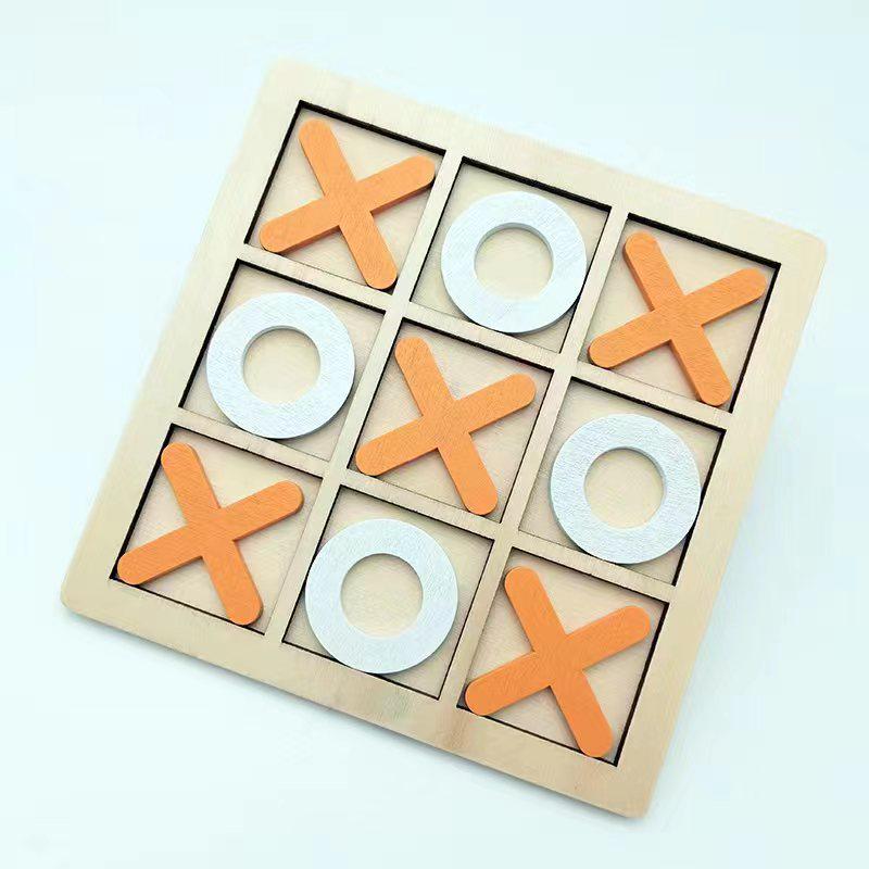 Wooden Tic-Tac-Toe Educational Game for Kids - Enhance Logical Thinking and Enjoy Entertaining Battles