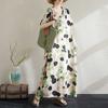 Summer Cotton and Linen Printed Loose and Simple Long Skirt, Women's Skirt Thin