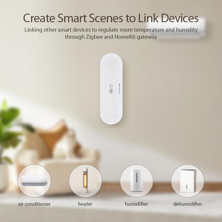 Tuya Zigbee Smart Temperature and Humidity Sensor Micro USB / Battery Powered Home Security Work with Homekit Alexa Google Home
