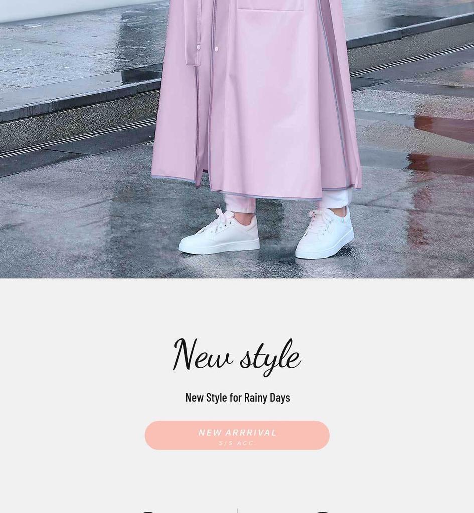 Women's Long Single-Piece Stormproof Raincoat with Electric Battery for Adults