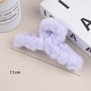 Large Milk Coffee Plush Claw Clip: Fluffy Autumn/Winter Hairpin for Women