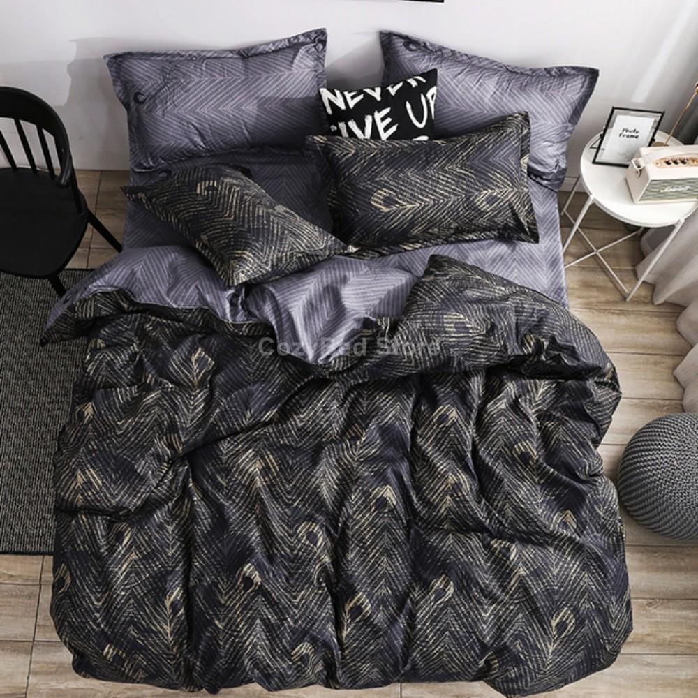 

Nordic White Marble Pattern Printed Duvet Cover Set 200 x 200 With Pillowcase 2/3pcs Bedclothes Double Queen King Size Bed Linen EU-Single 135x200cm