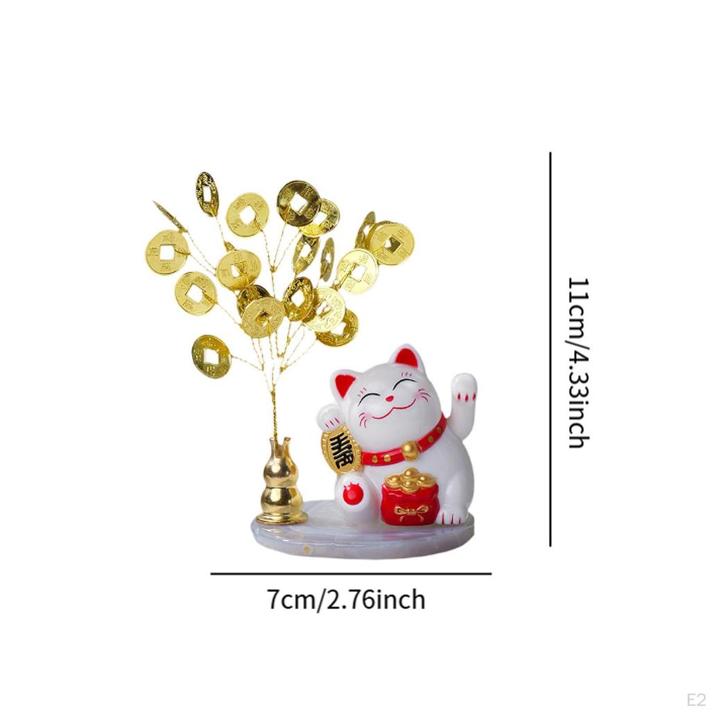 Lucky Cat Animal Statue Figurine Gabement of Household Cleaning Niche Sculpture Feng Shui Decoration