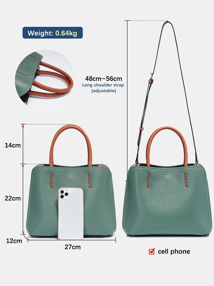 Dámská kožená nákupní taška Zency, velká taška přes rameno, crossbody, 2024, velikost pro ženy