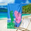 proof beach towel with a Peppa Pig pattern - soft,absorbent,quick-drying,machine washable - perfect for swimming,camping,bathing