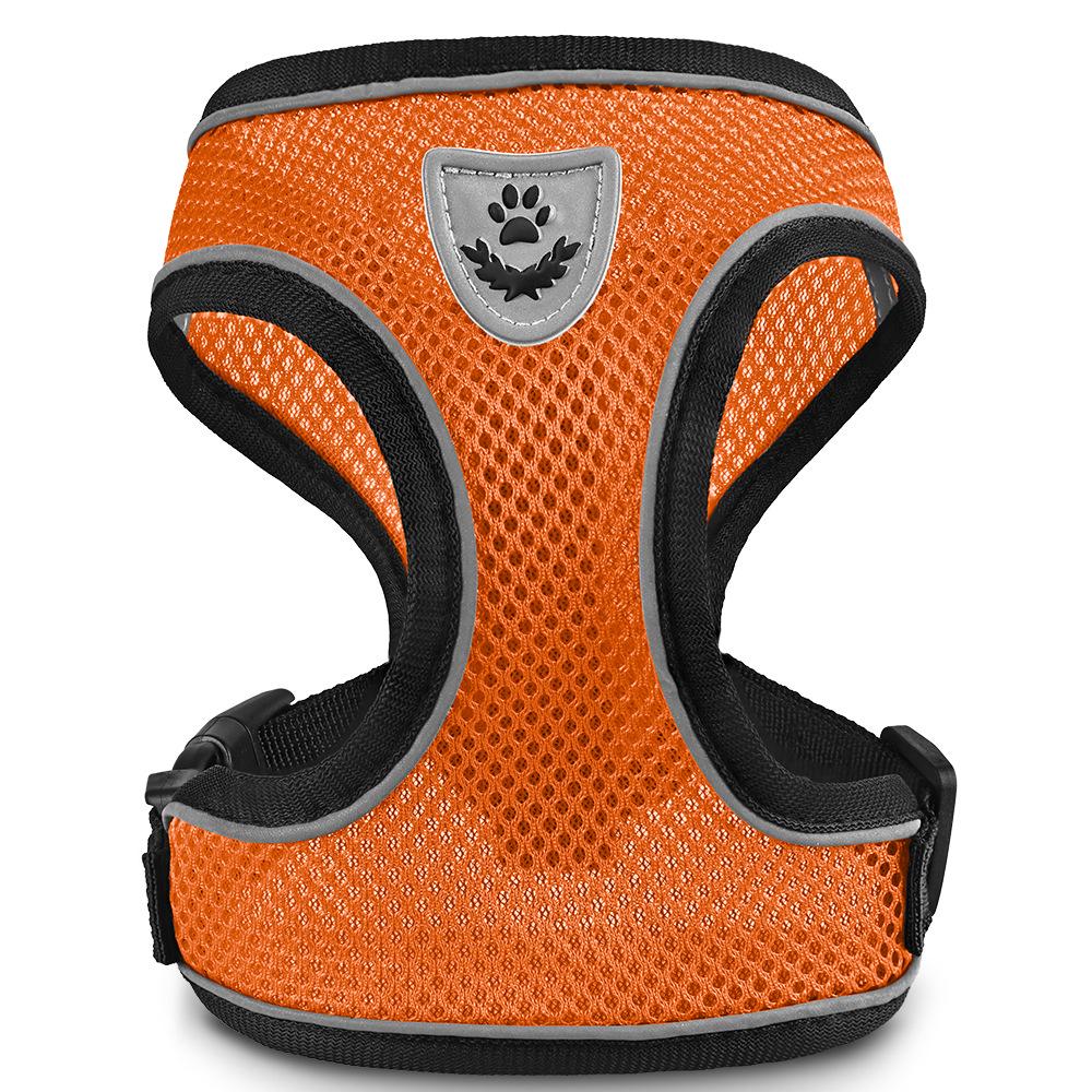Reflektierendes Atmungsaktives Hundegeschirr im Westenstil mit Einziehleine für Kleine und Mittelgroße Hunde