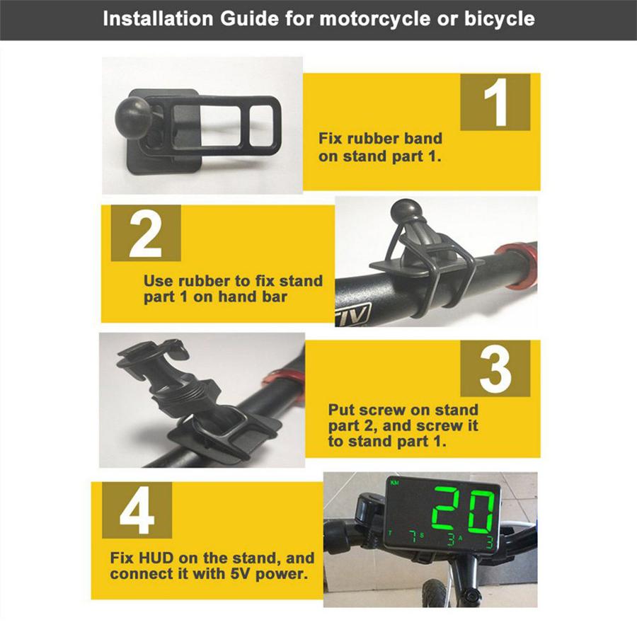 Universal Digital Car GPS Speedometer Speed Display KM/h MPH For Bike Motorcycle