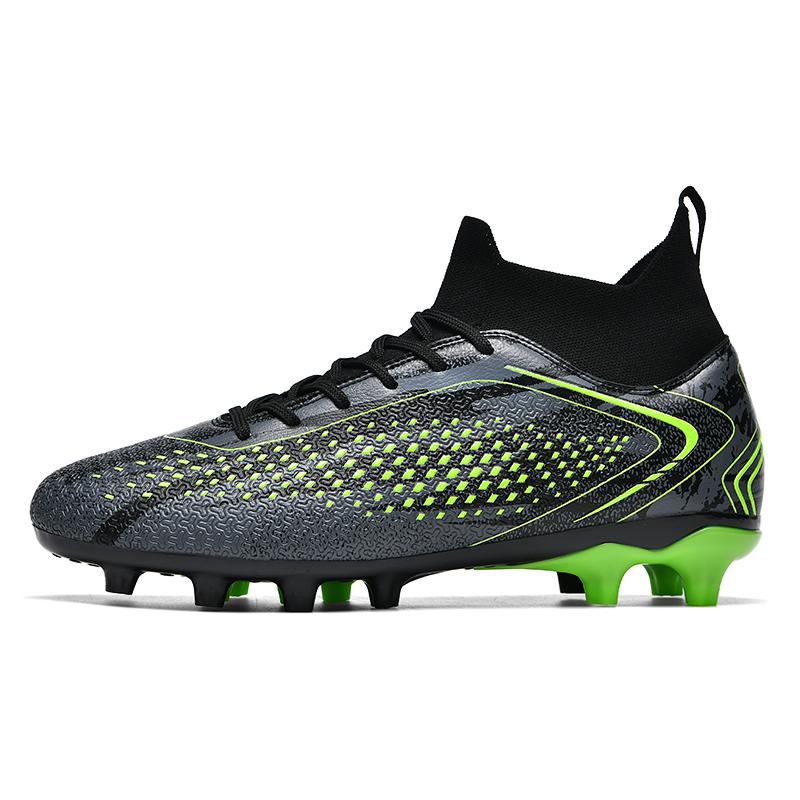 Men's Large Size Football Boots 34-46 Men's/Children's High-top Short-nailed Outdoor Anti-slip Football Boots