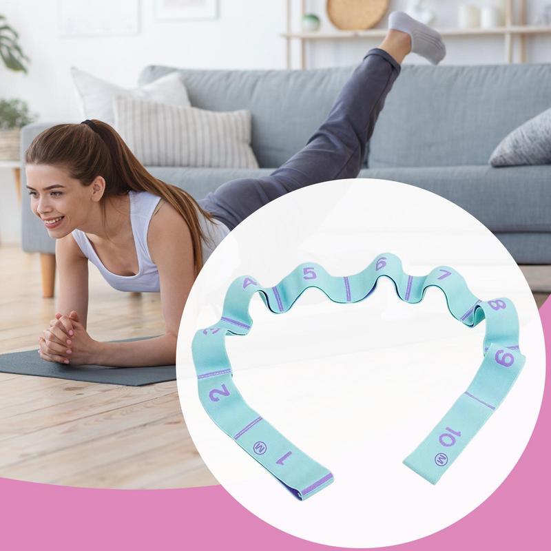 Resistance Band Leg Stretcher With 10 Loops Fitness Strap Elastic Strength Bands For Pilates Yoga Dance And Gymnastics Exercise
