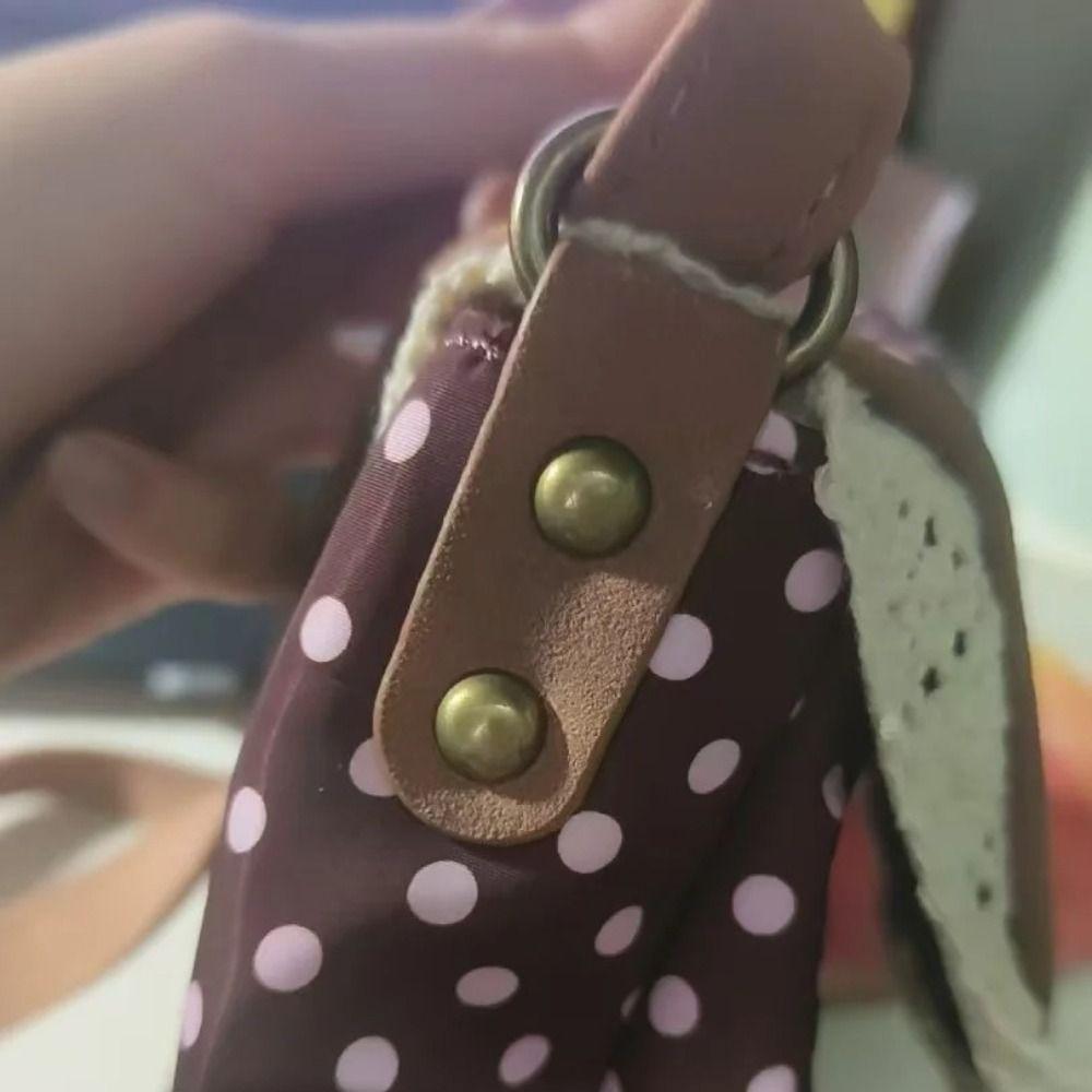 Gepunktete Vintage-Tasche Lässige Spitze Ein Schultertasche Leinwand Damen Handtasche Umhängetaschen