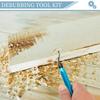 Deburring Tool Set with 11pcs High Speed Steel Swivel Blades Burr Removal Tool for Metal Resin PVC Pipes Copper Plastic Aluminum