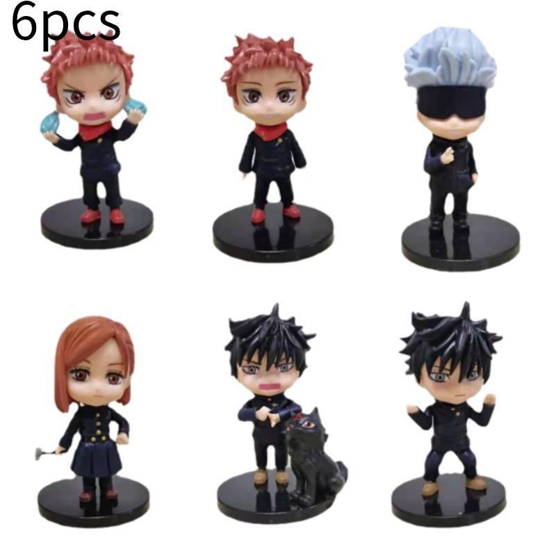 Kaisen Jujutsu 6pcs Figurine Anime Model Cake Ornament Festival Garnish Xmas