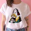 2023 New Women T-Shirt Kimetsu No Yaiba Demon Slayer Top Female T Shirt Harajuku Streetwear O-Neck Casual Ladies Tees Clothing