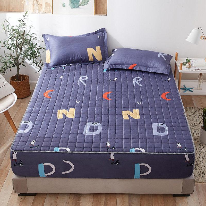 Ensfarget vattert madrasstrekk King Queen Twin All-inclusive Sengebeskyttelsestrekk Anti-midd Sengetrekk Ingen putevar