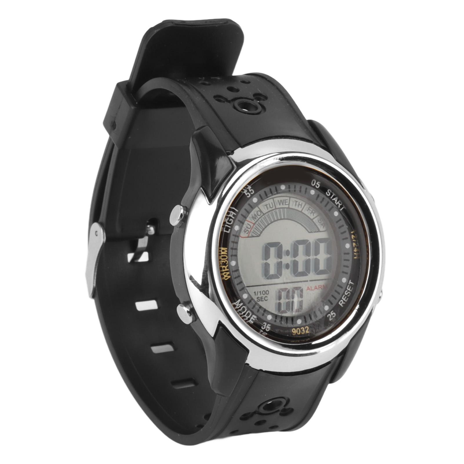 

Спортивные часы Светящиеся Водонепроницаемые Износостойкие Функция будильника Стильные Цифровые Спортивные часы для активного отдыха серебряный