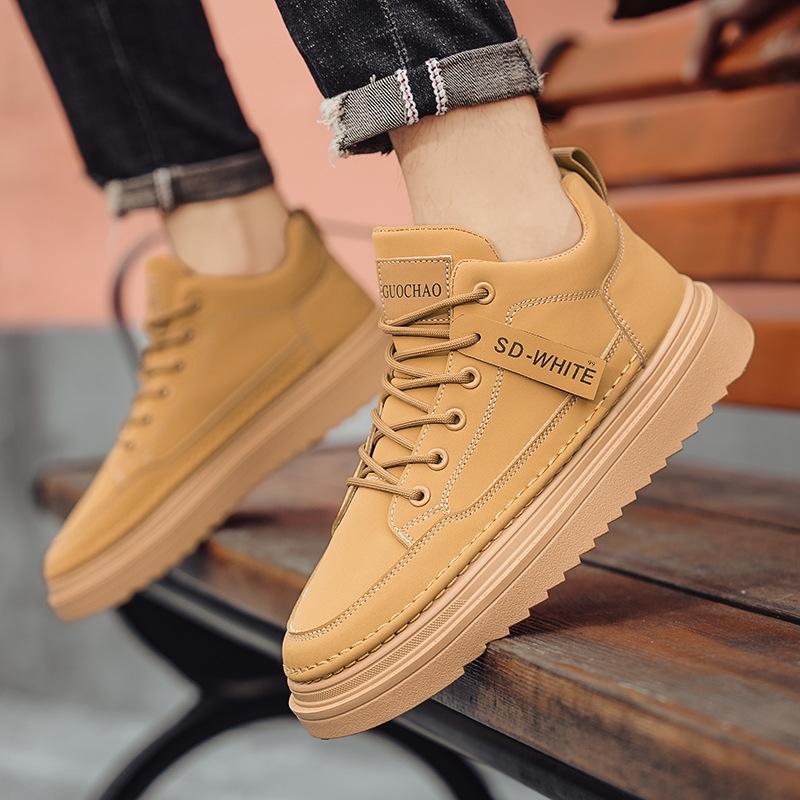 Work Men's Shoes Autumn and Winter Thick-soled Non-slip Kitchen Waterproof and Wear-resistant Chef Shoes Men's Casual Board Shoes 2024 New