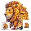 Wood Special-Shaped Puzzle Lion Head Irregular Animal Puzzle Adult Children Hand-Eye Coordination Development Intelligence