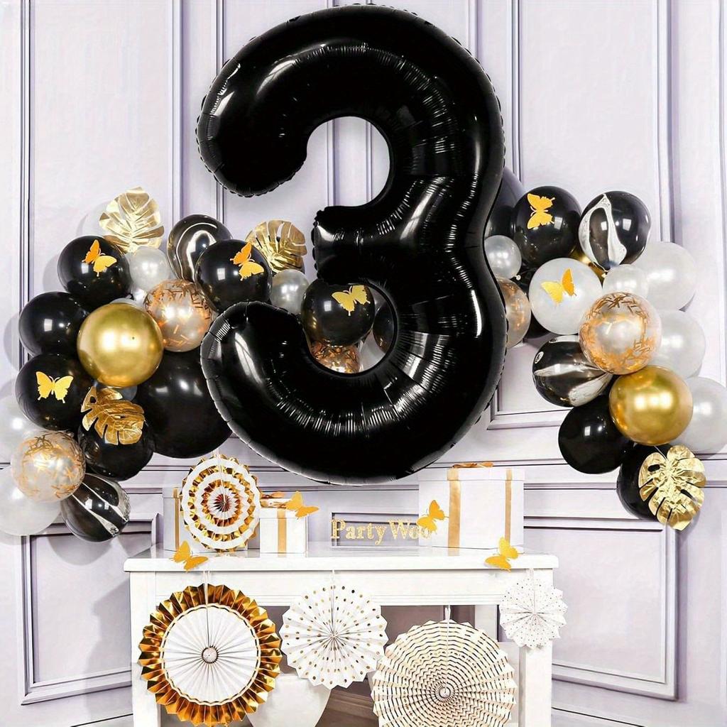 Palloncino Grande Numero da 40 Pollici, Palloncino Numero Grande in Foglio Mylar per Decorazioni Forniture Festa di Compleanno,