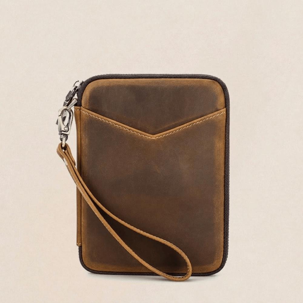 Genuine Leather Pen Case Vintage Stationery Case School Supplies Pencil box  Student