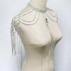 Rhinestone Shoulder Chain, Fashion Water Drop Pendant Rhinestone Shoulder Chain, Dinner Party Shoulder Chain Body Jewelry