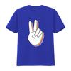 Peace Hand Sign For And Women S T Shirt  Top with Unique Stylish Print Vintage Washed Homme Top For Everyday Wear Comfortable