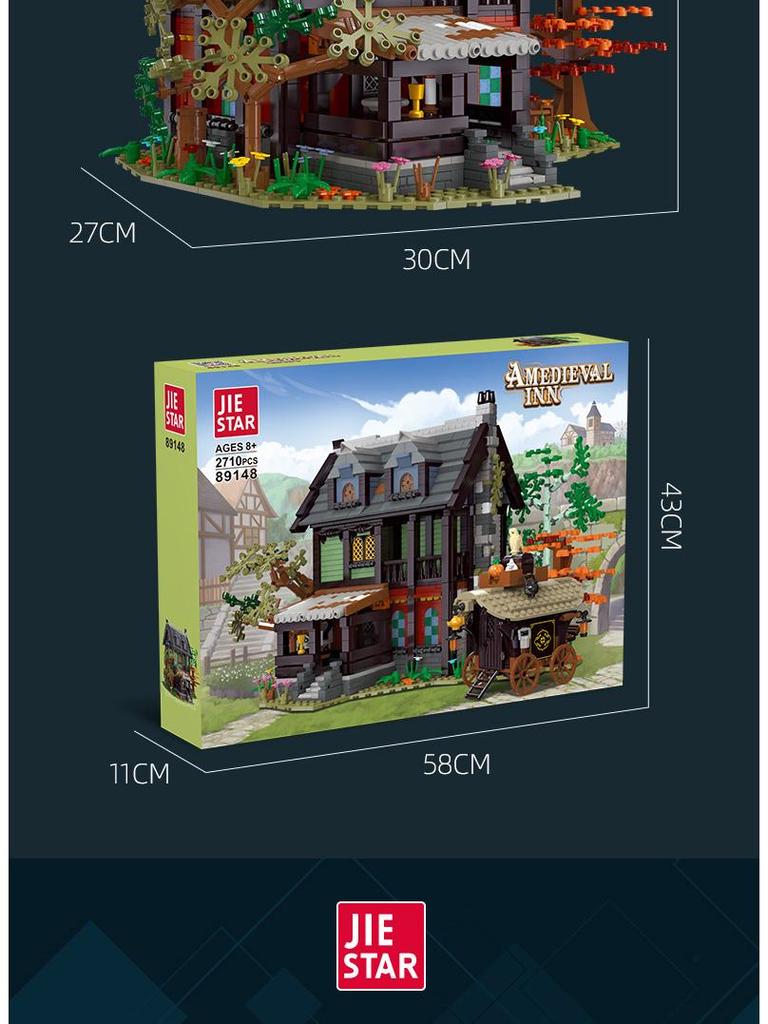 Jie Xing Street View Series Inn Model Building Blocks - Boys' Ornaments & Toys