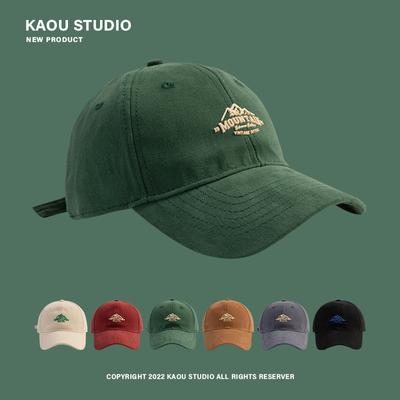 Letter Art Student Sun Protection Big Edge Hat Male Big Head Circumference Show Face Small Baseball Hat Female Autumn Winter Duck Tongue Hat