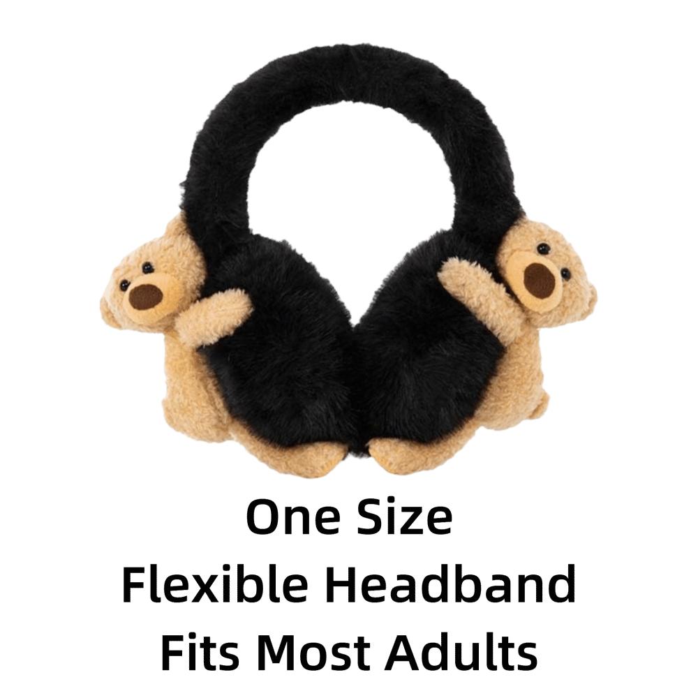 3D Plush Earmuffs Fluffy Faux Fur Ear Warmers Kawaii Windproof Ear Covers  For Women