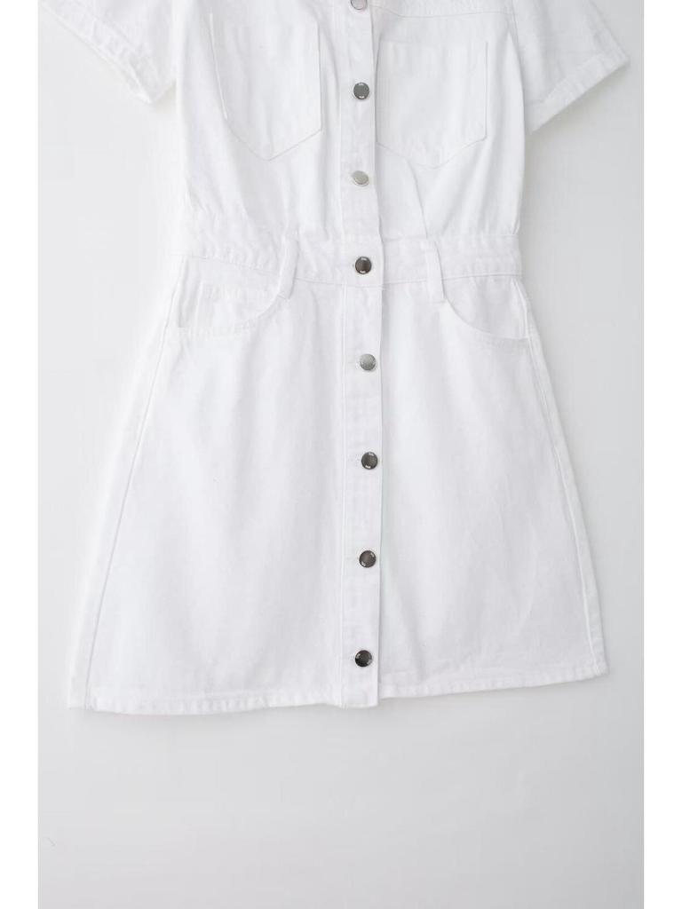 Summer 2023 European & American Women's Street Fashion Denim Mini Dress