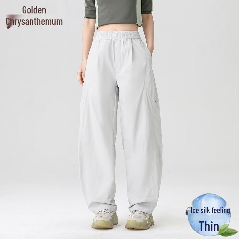 

Men s Ice Silk Sun-Protective Loose Straight-Leg Casual Pants 2XL