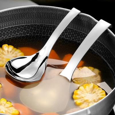 Cucchiaio da Servizio in Acciaio Inossidabile per Cucinare e Buffet Mestolo Pratico per Zuppa Manico Ergonomico Utensile da Cucina