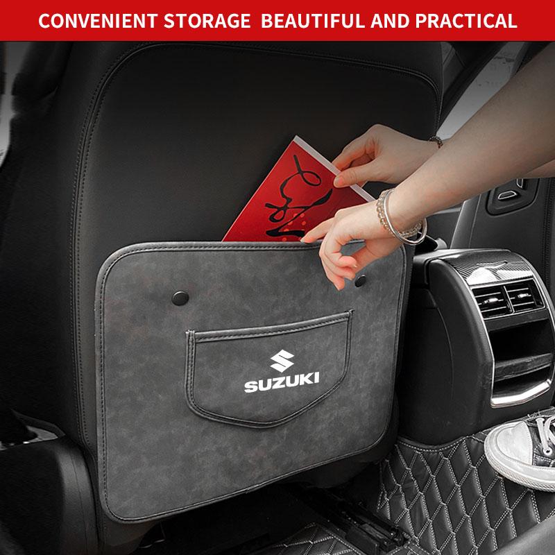 PU Leather Car Anti-Kick Mats Auto Seat Back Protector Cover For Suzuki Celerio