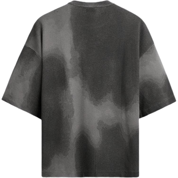 Zara Spray Print Knit Crew Neck Short Sleeve T-Shirt Men Tops Gray 4805406-802