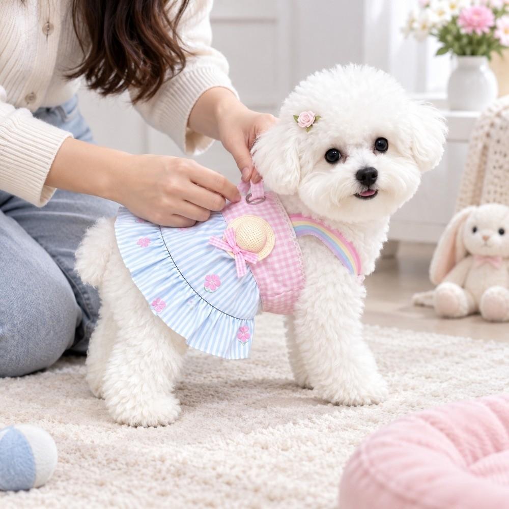 Breathable Cat Dog Dress Sleeveless Cat Dog Outfit Fashion Pet Sundress  Pet Supplies