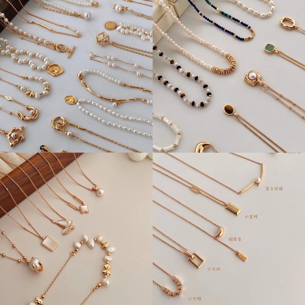 Butterfly Irregular Pearl Necklace Medieval Vintage Temperament Collarbone Chain Versatile High-end Jewelry