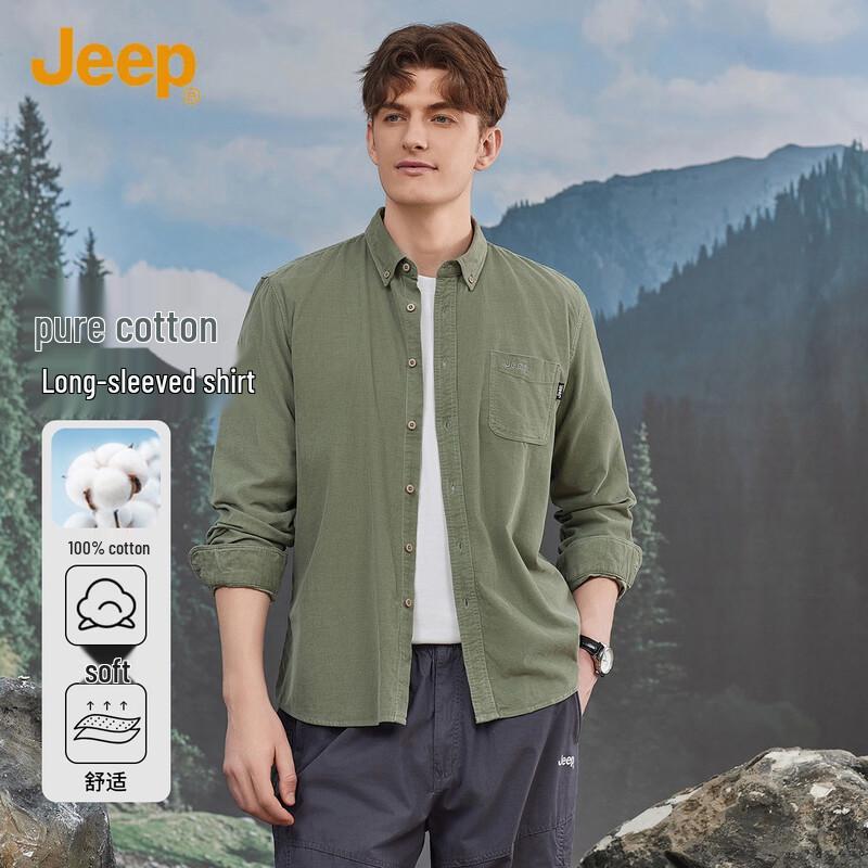 JEEP Men s Fall Corduroy Shirt Jacket L