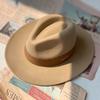 Autumn and Winter Woolen Hat French New Versatile Fashion Elegant Top Hat Showing the Face Small Flat Edge Hat British Jazz Hat