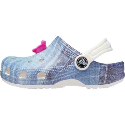 Classic Clog Toddlers Denim Comfortable Soft Non-Slip Durable Low-Top Walking Shoes Blue Baby Clogs 208302-94S