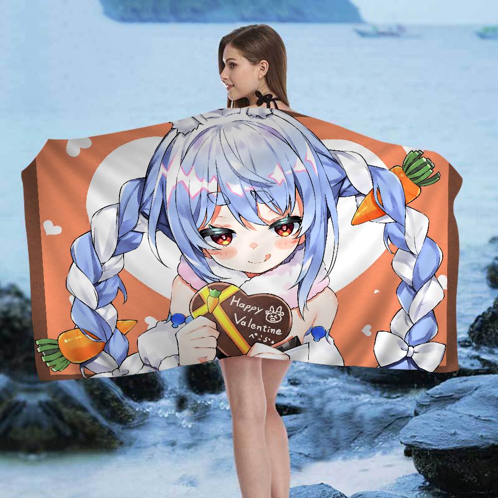 Game H-Hololive Usada P-pekora Microfiber Printed Beach Towel Mountain Climbing Yoga Beach Swimming Running Absorbent Soft Towel