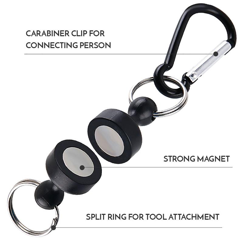 Catarama Magnetica De Pescuit Cu Breloc Carabinier Anti-cadere Clip de pescuit in aer liber Echipament de pescuit