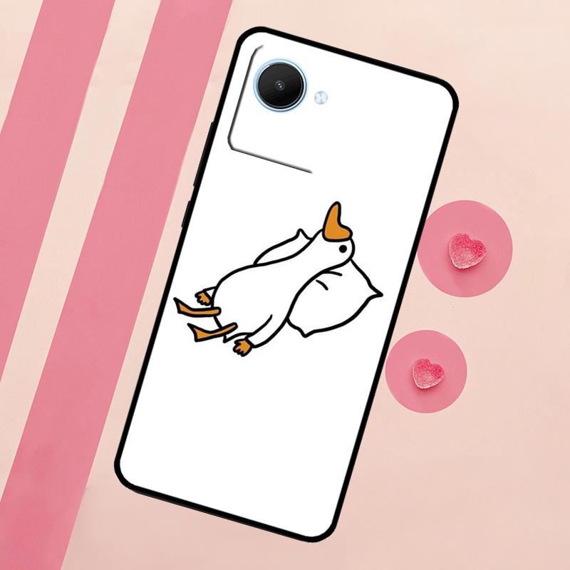 Cartoon Duck Knife For Realme C67 C75 C63 C61 C71 C55 C51 C65 C53 10 11 12 13 14 15 Pro Plus GT6 GT7 Pro Case
