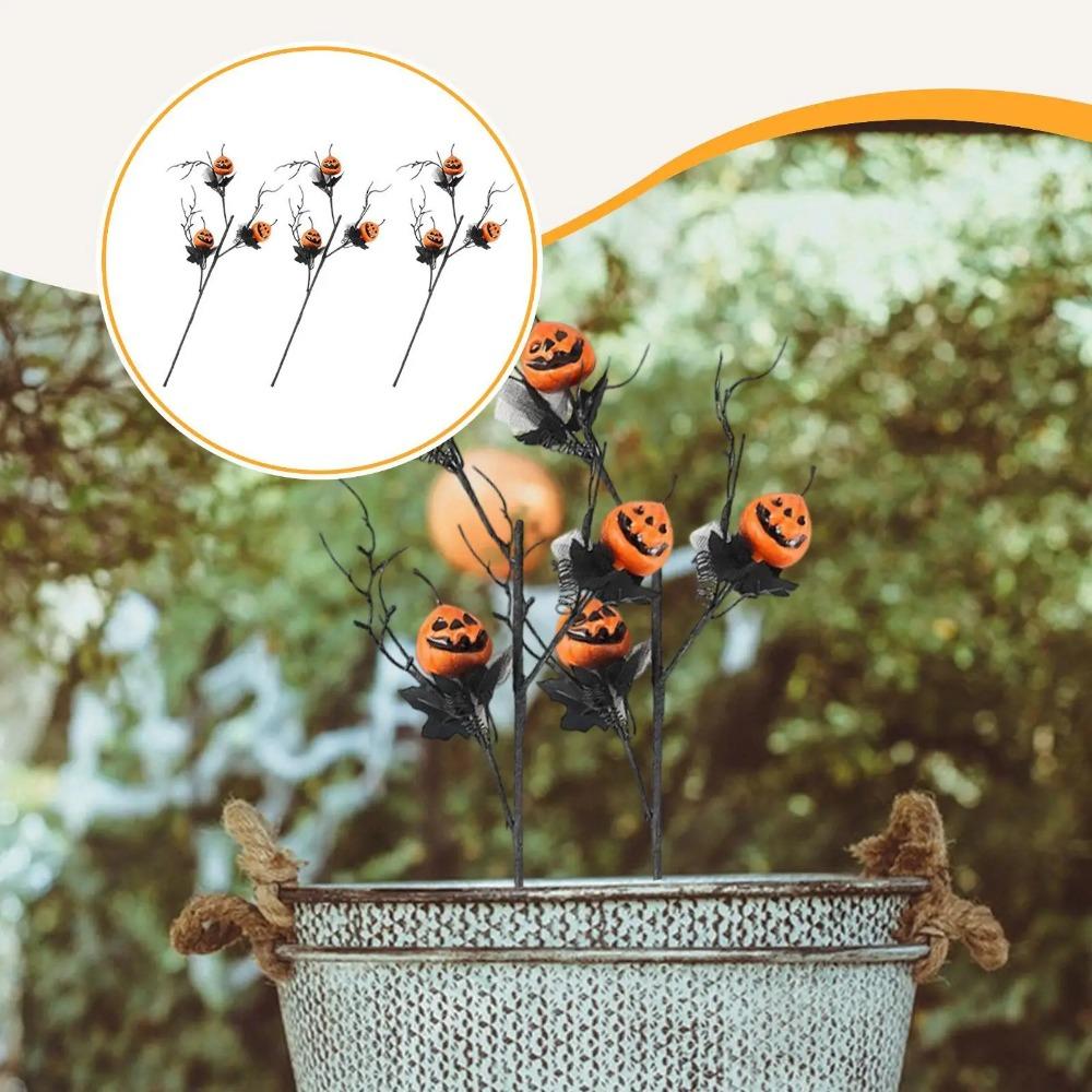 Maple Leaf Halloween Pumpkin Branch Realistic Pumpkin Stems  Farmhouse Holiday