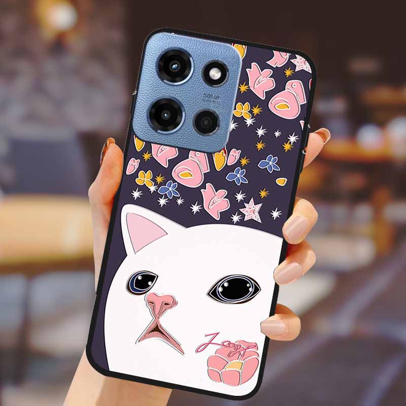 For Motorola G 5G 2025 Phone Case Bumper Soft TPU Silicone Back Cover 3D Flower Emboss Shell For Motorola Moto G 5G Fundas Coque