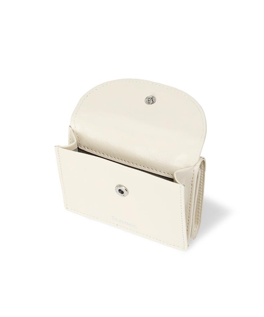 Fennec Crinkle Halfmoon Mini Wallet - Vanilla