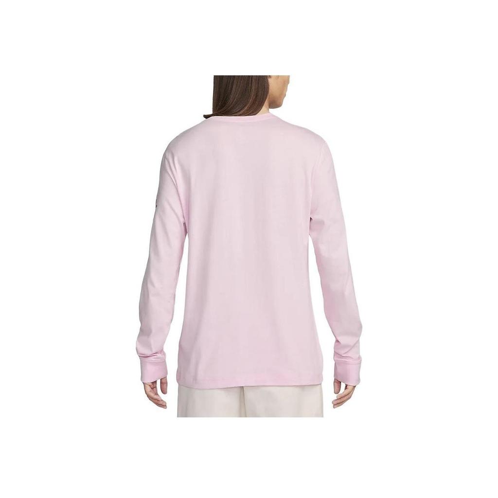 Nike Valentines Day Series Solid Color Crew Neck Casual Long Sleeve T-Shirt Men Tops Foam-Pink FV3994-663