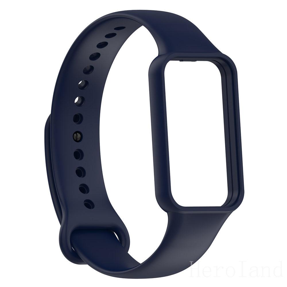Fashion Silicone WatchStrap For Huami Amazfit Band 7 SmartWatch Band Bracelet Wristband For Amazfit band7 Strap Buckle +film