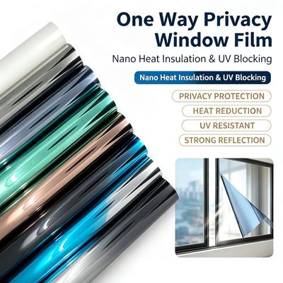 Thickened Nano Heat Insulation Window Film - Sun UV Blocking One-Way Privacy Anti-Glare for Home & Office Use